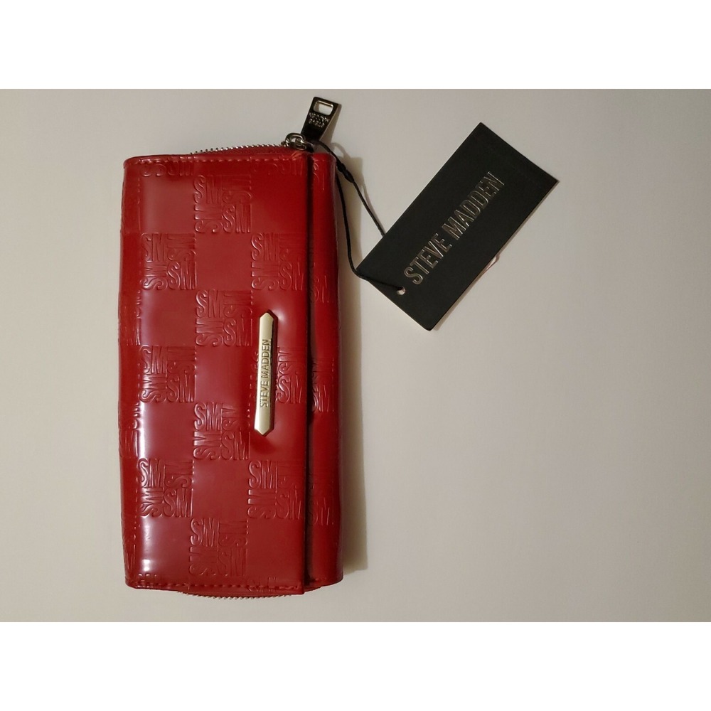 NEW! STEVE MADDEN Women's Multifunction Wallet RED BLADEE Sign
